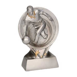 Statuetka odlewana srebrna RS2501 - kręgle, bowling