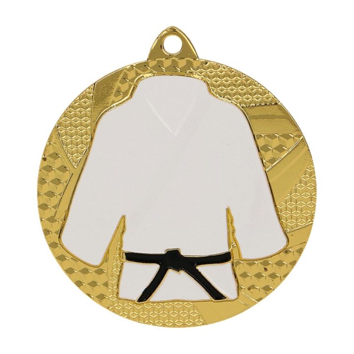 Złoty medal MMC6550/G czarny pas karate