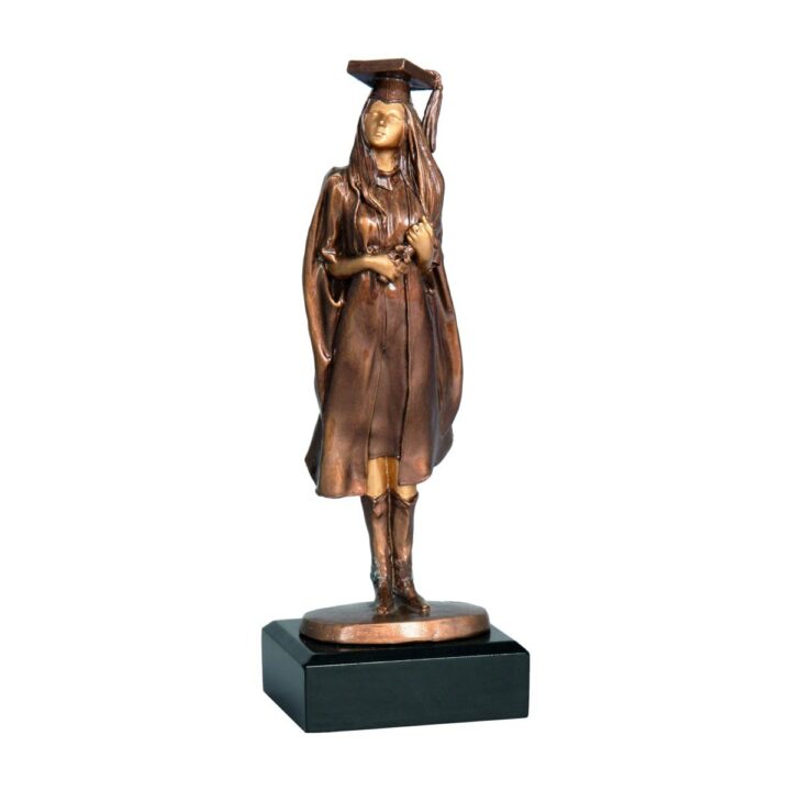 Figurka statuetka odlewana RFST2055/BR szkolnictwo, absolwentka