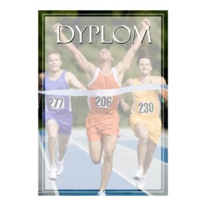 Dyplom papierowy DYP115 - Zawody biegowe, maratony