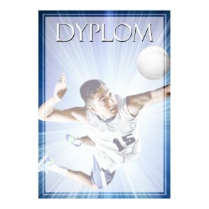 Dyplom papierowy DYP116 - idealny na zawody siatkarskie, turnieje siatkówki, oraz dla szczypiornistów i szczypiornistek