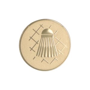 Okrągły emblemat 25mm lub 50mm z lotką do badmintona