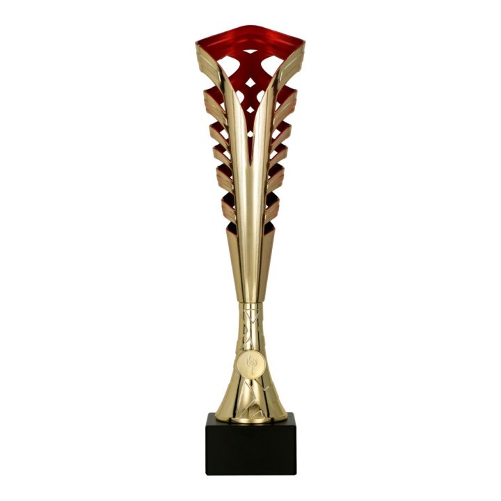 Złoto czerwony puchar plastikowy 9232 - trofeum sportowe