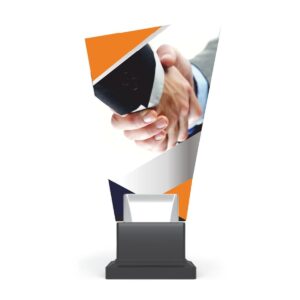 Statuetka firmowa lub biznesowa CG02/HUG z uściskiem dłoni
