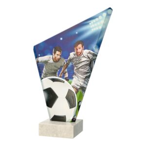 Statuetka szklana z efektem 3D TIGLASS TG1/SOC motyw piłkarski