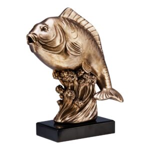 Statuetka RFST2095/BR brązowa figurka ryba skacząca na fali