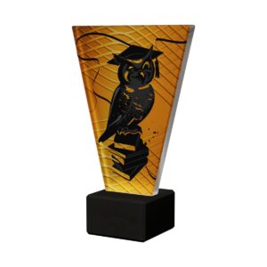 Statuetka szklana z sową VL1/SCH - upominek dla uczniów i nauczycieli