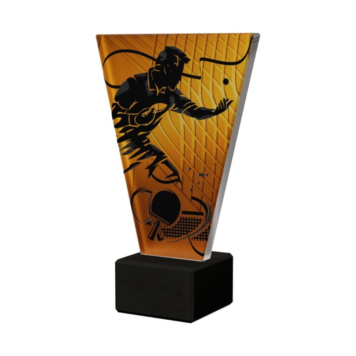 Statuetka szklana VL1/TAB - trofeum na zawody tenisa stołowego - ping-ponga