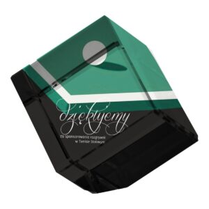 Statuetka szklana kostka T026