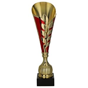 Złoto-czerwony puchar plastikowy 7263